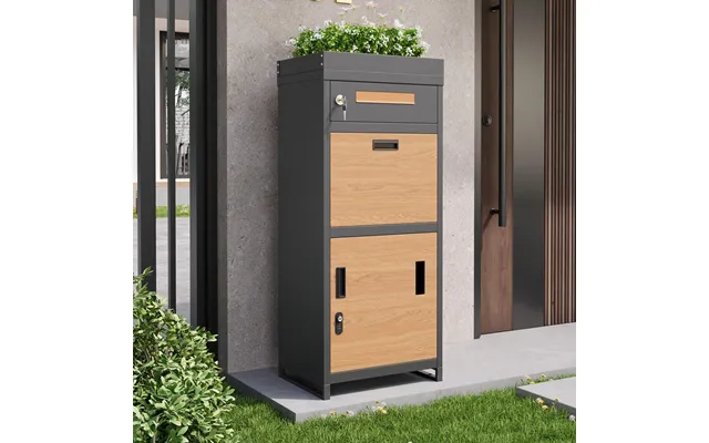 Parcel Mailbox With Integrated Planter And Letter Storage - Anti-theft Delivery Box With Viewing Window