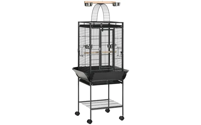 Pawhut 156cm Bird Cage,large Parrot Cage With Open Play Top - Perch