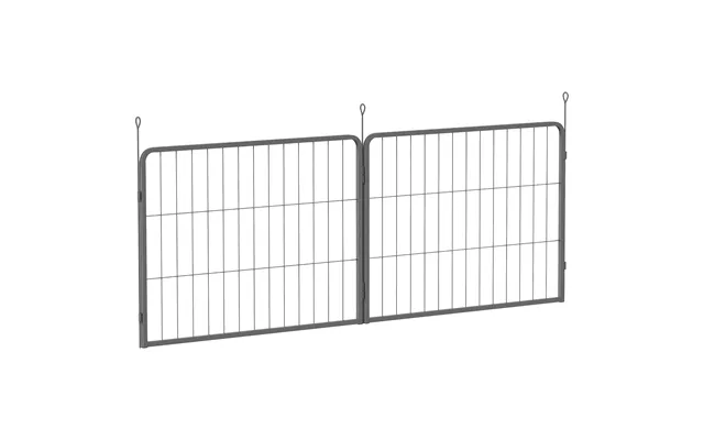Pawhut 2 Piece Dog Pen Expansion Pack For 60cm High Pet Playpen With 3 Stakes - For Small Dogs