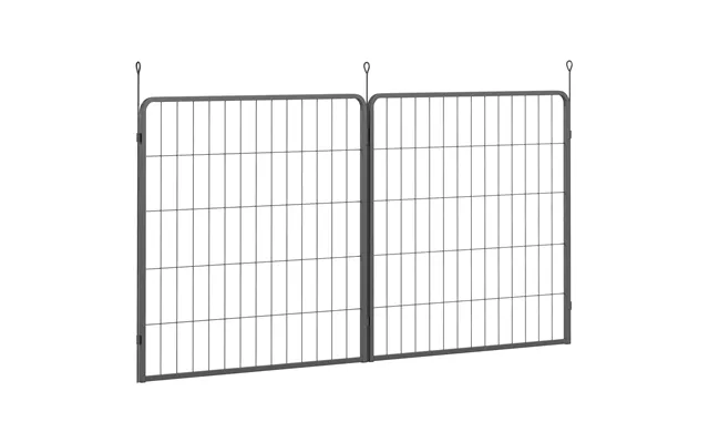 Pawhut 2 Piece Dog Pen Expansion Pack For 80cm High Animal Pen With 3 Connecting Stakes