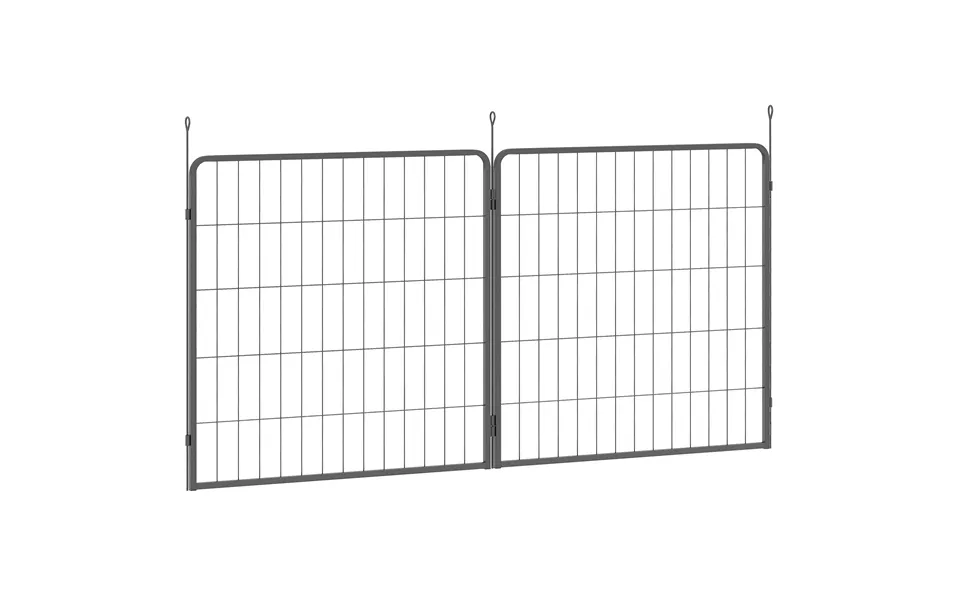 Pawhut 2 Piece Dog Pen Expansion Pack For 80cm High Pet Playpen With 3 Stakes - For Small And Medium Dogs