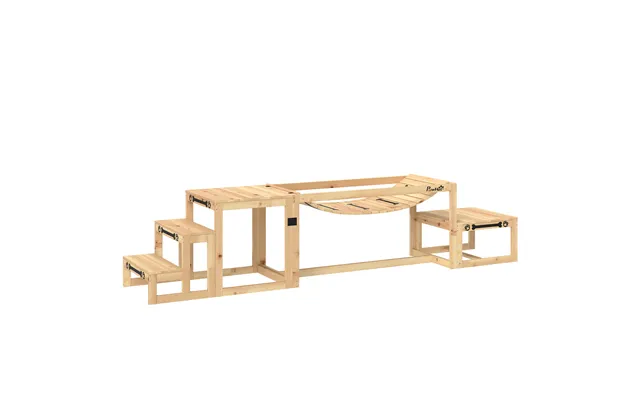 Pawhut 3 Pieces Wooden Dog Agility Training Equipment With Soft Bridge - Pause Platform And Pet Stair For Outdoor