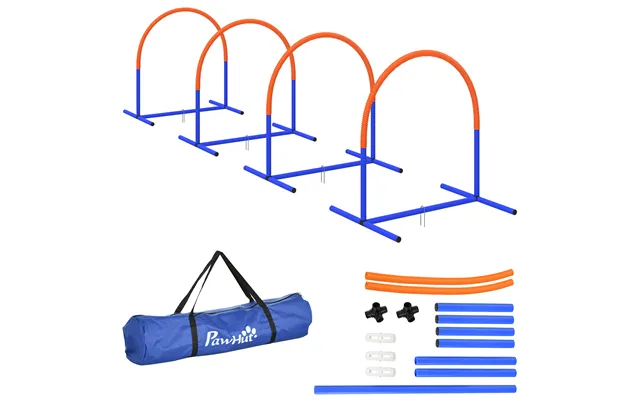 Pawhut 4pcs Portable Dog Agility Equipment Blue Aosom Uk