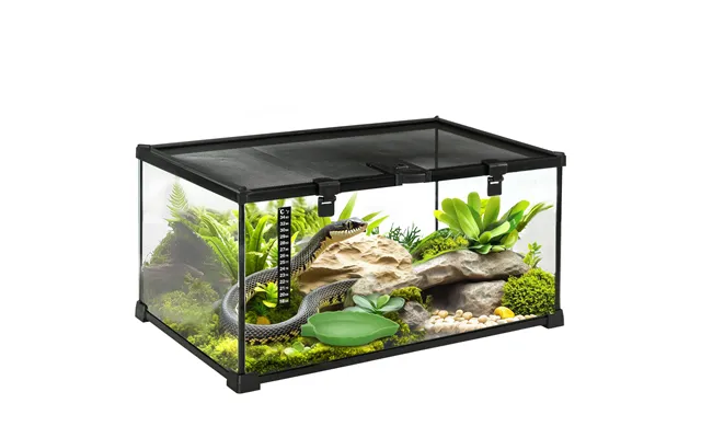 Pawhut 50 X 30 X 25 Cm Reptile Glass Terrarium - Reptile Breeding Tank
