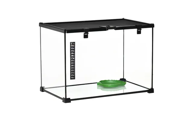 Pawhut 50 X 30 X 35 Cm Reptile Glass Terrarium - Reptile Breeding Tank