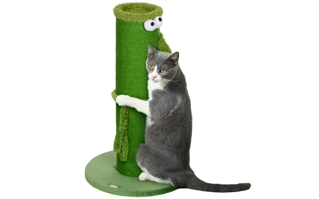 Pawhut 63cm Tall Cat Scratching Post For Indoor Cats With Sisal Rope Cover - Large Base Aosom Uk