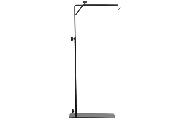 Pawhut 86-129hcm Adjustable Height And Length Reptile Lamp Stand Holder With Hook Hanging, Base - Black Aosom Uk