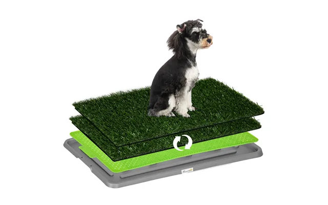 Pawhut Artificial Grass Dog Toilet With Tray For Potty Training Indoor Outdoor - 2 Packs