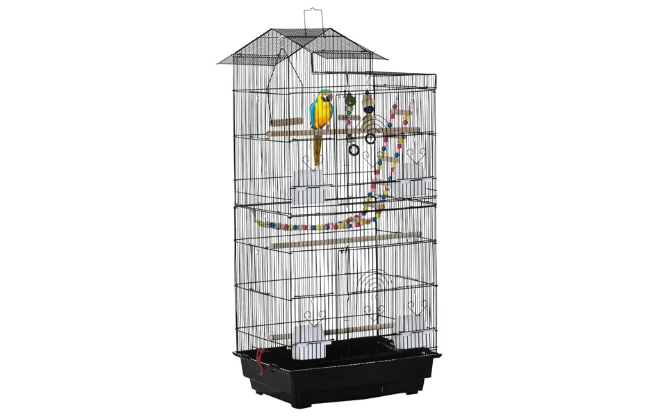 Pawhut Bird Cage With Accessories - Suitable For Budgies