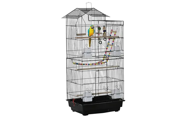 Pawhut Bird Cage With Accessories - Suitable For Budgies