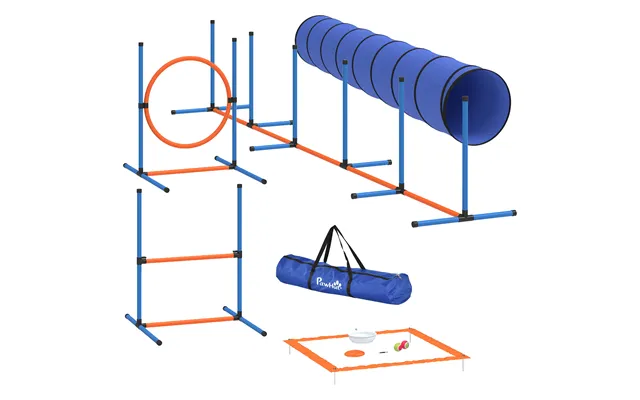 Pawhut Dog Agility Equipment - 8pcs Agility Training Set With Tunnel