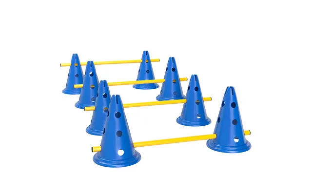 Pawhut Dog Agility Equipment Set Of Eight Cones - Eight Poles W Carry Bag