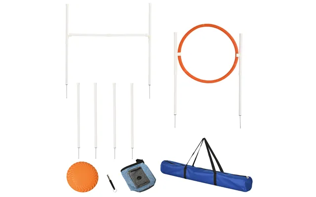 Pawhut Dog Agility Training Kit With Portable Carry Bag - Outdoor Exercise Equipment