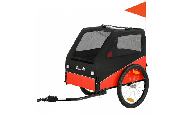 Pawhut Dog Bike Trailer - Dog Cart Bicycle Carrier For Small And Medium Pets With 20 Inflatable Rubber Wheels