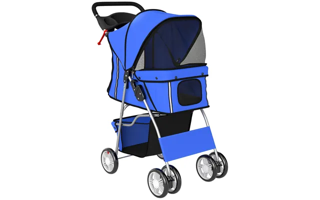 Pawhut Dog Pram - Pet Stroller With Reflective Strips