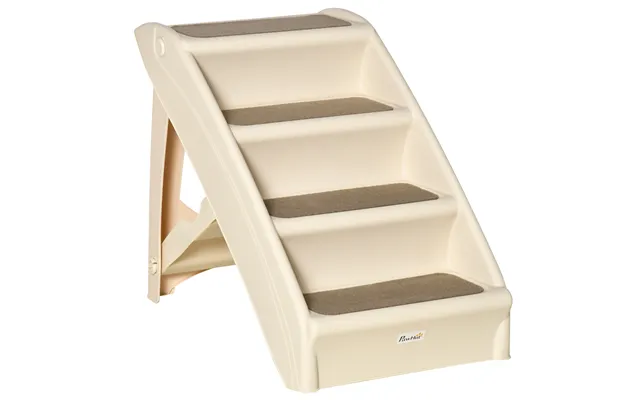 Pawhut Dog Stairssteps 4 Step Pp Comfort Pet Ladder - Foldable