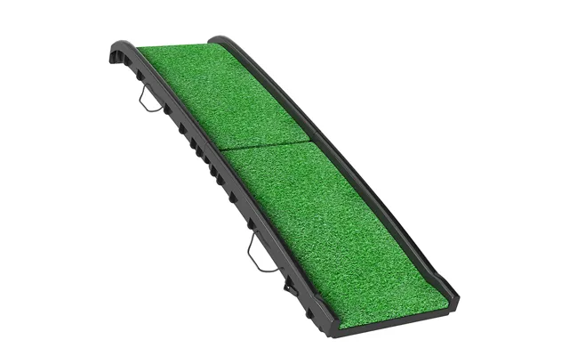 Pawhut Foldable Dog Ramp With Artificial Anti-slip Surface - Portable & Lightweight