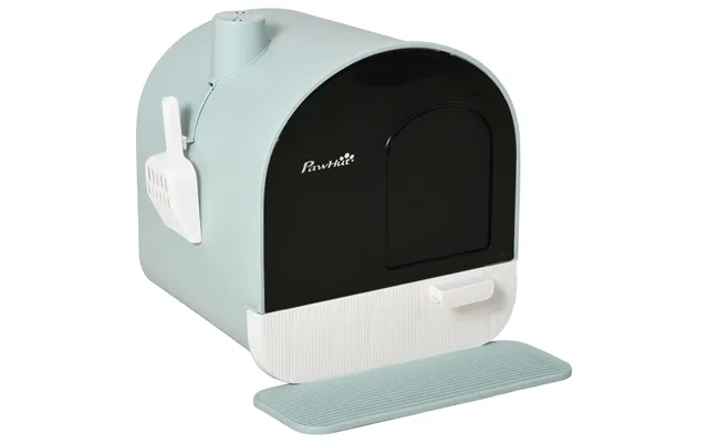 Pawhut Hooded Cat Litter Box - Enclosed Kitten Litter Tray With Scoop