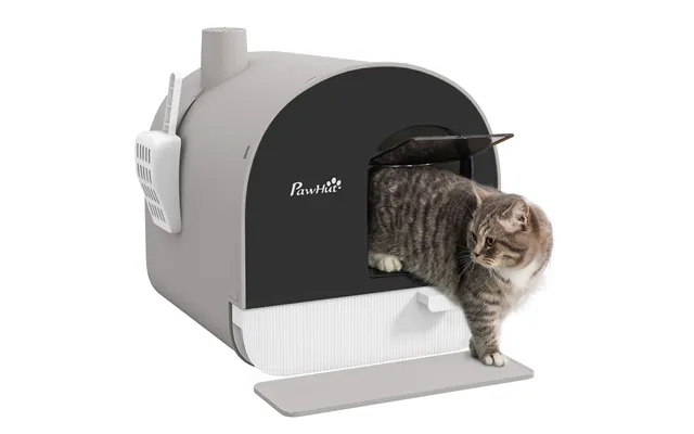 Pawhut Hooded Cat Litter Box - Kitten Litter Tray