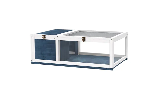 Pawhut House Enclosure Cage Habitat For Small Animals Tortoises With 2 Spaces 91 X 60 product image