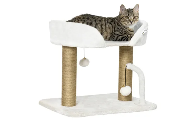 Pawhut Kitten Climber Indoor Cat Tree With Sisal Scratcher - Cosy Bed & Toy Balls