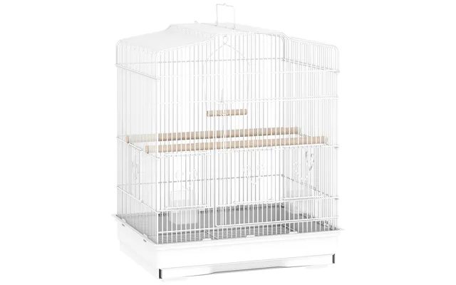 Pawhut Large Metal Bird Cage With Perches - Food Bowls