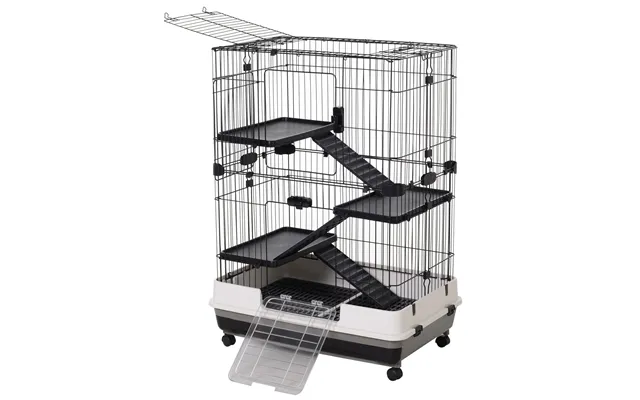 Pawhut Small Guinea Pigs Hutches Hutch Pet Play House With Platform - Ramp