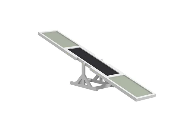 Pawhut Wooden Pet Seesaw For Big Dogs, Dog Agility Equipment With Anti-slip Surface - White Aosom Uk