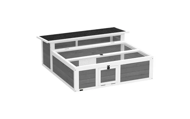 Pawhut Wooden Tortoise House - Tortoise Enclosure With Clear Observation Window
