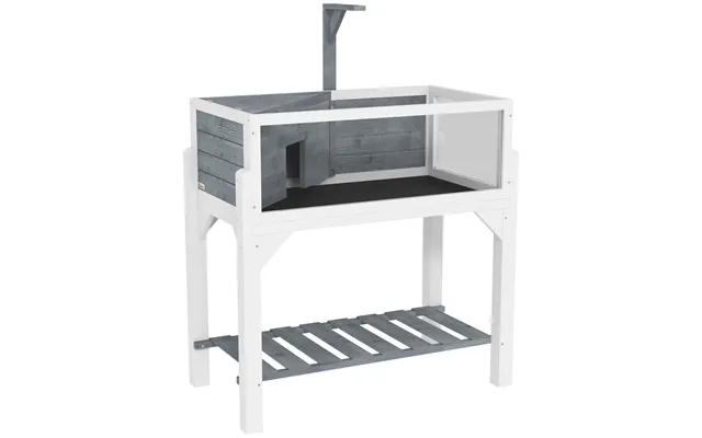 Pawhut Wooden Tortoise House With Storage Shelf - Clear Observation Windows product image