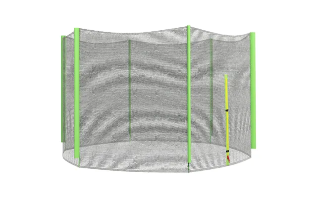 Sportnow 10ft Trampoline Net - Replacement Safety Net Enclosure Net With Zipped Door And 6 Plastic Pole Covers
