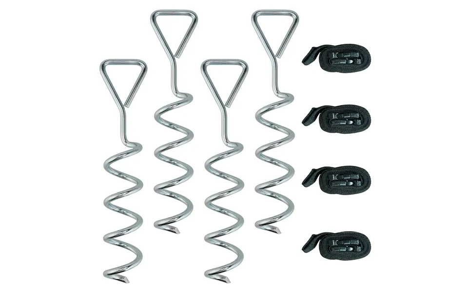 Sportnow 4pcs Trampoline Anchor Kit - 32 Cm Galvanised Trampoline Stakes