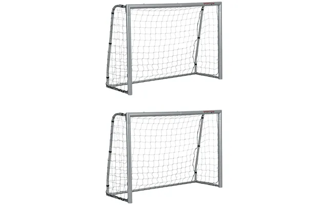 Sportnow 8ft X 5ft Football Goal - Set Of 2 Football Net For Garden