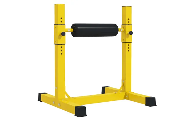 Sportnow Bulgarian Split Squat Stand - 12-level Adjustable Single Leg Squat Machine With Foam Roller And Anti-slip Pads