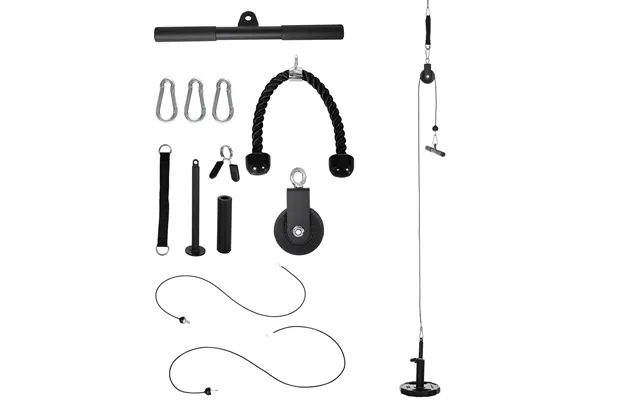 Sportnow Cable Machine Pulley System - Lat Pull Down System With Diy Loading Weight For Home Gym Biceps Tricep Arm Shoul