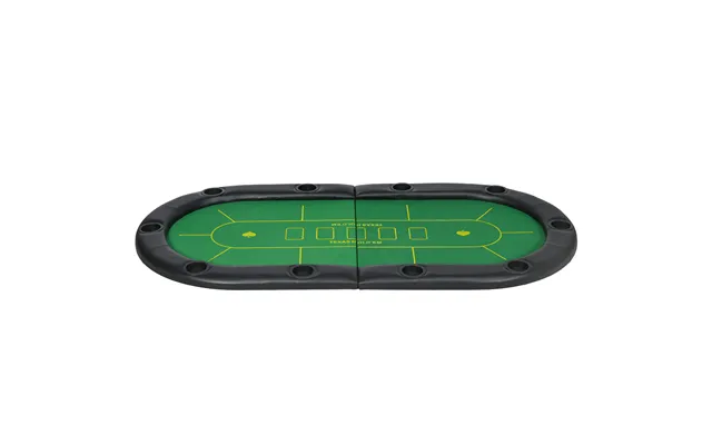 Sportnow Foldable Poker Mat For 10 Players - Oval Poker Table Top With Cup Holders
