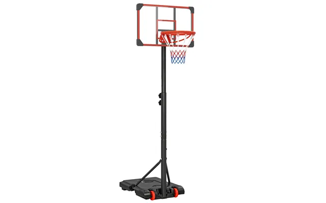 Sportnow Height Adjustable Basketball Hoop And Stand For Kids With Sturdy Backboard And Weighted Base - Portable On Whee