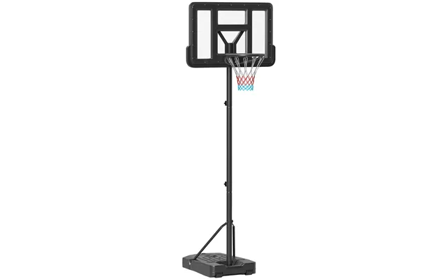 Sportnow Height Adjustable Basketball Stand Net Set System, Freestanding Basketball Hoop And Stand W Wheels, 200-305cm -