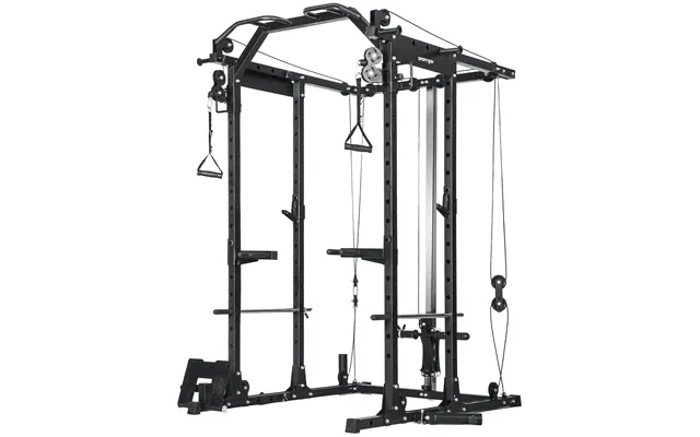 Sportnow Lat Pull Down Machine With Cable Crossover System - Black Aosom Uk