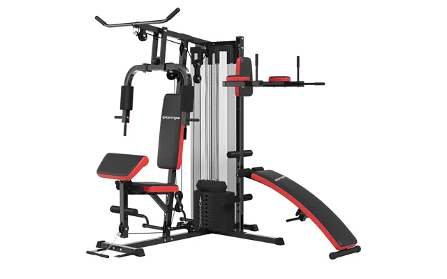 Sportnow Multi Gym Workout Station With 65kg Weight Stack - Home Strength Training Machine With Sit-up