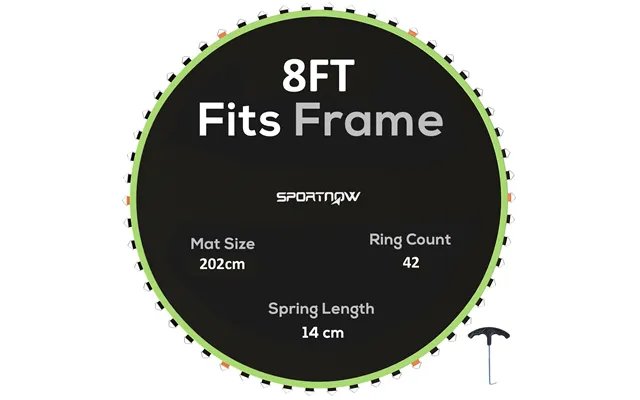 Sportnow Trampoline Replacement Mat With Spring Pull Tool - 42 V-hooks