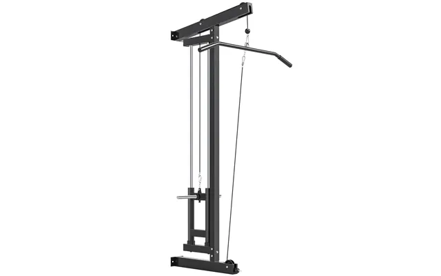 Sportnow Wall Mounted Lat Pull Down Machine - Crossover Cable Machine With High & Low Pulleys For Home Gym Full Body Wor