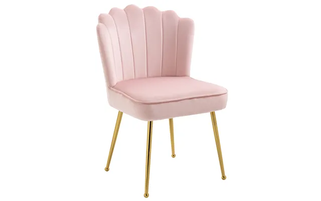 Velvet-feel Shell Luxe Accent Chair - Homcom Glam Vanity Chair Makeup Seat