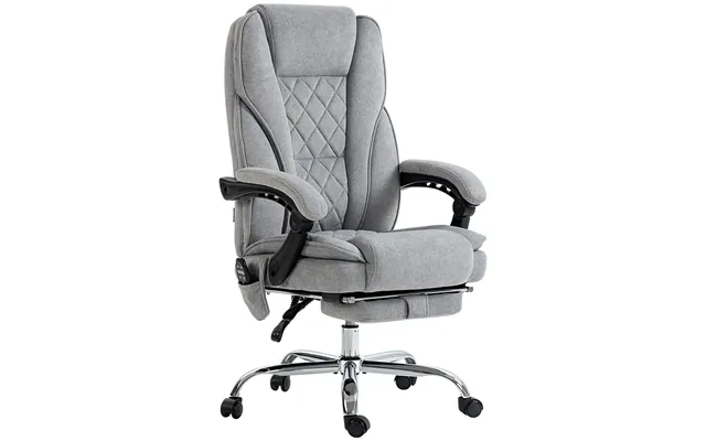 Vinsetto Massage Office Chair - Heated Reclining Computer Chair With Adjustable Height And Footrest