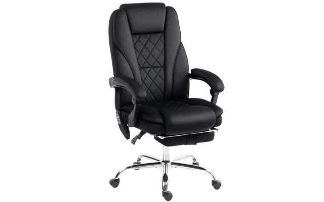 Vinsetto Massage Office Chair - Heated Reclining Computer Chair With Adjustable Height And Footrest