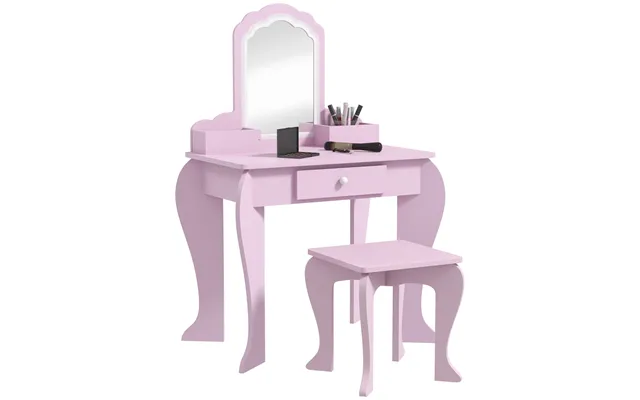Zonekiz Child's Vanity Set With Cloud-shaped Mirror - Stool