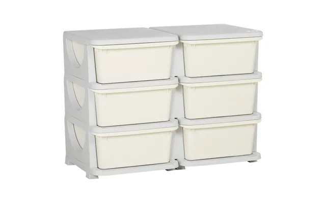 Zonekiz Kids Storage Units W 6 Drawers - 3 Tier Kids Toy Storage Organizer
