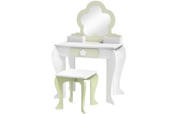Zonekiz Kids Vanity Table With Mirror And Stool - Drawer