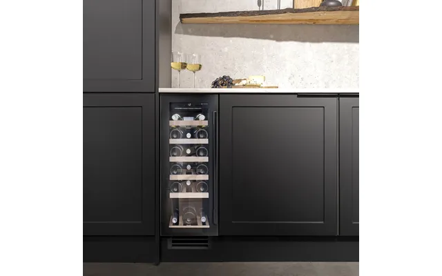 Caple Wi3126bg 30cm Undercounter Single Zone Wine Cooler In Black Glass