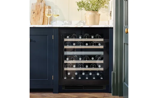 Caple Wi6155bg 60cm Undercounter Dual Zone Wine Cooler In Black Glass